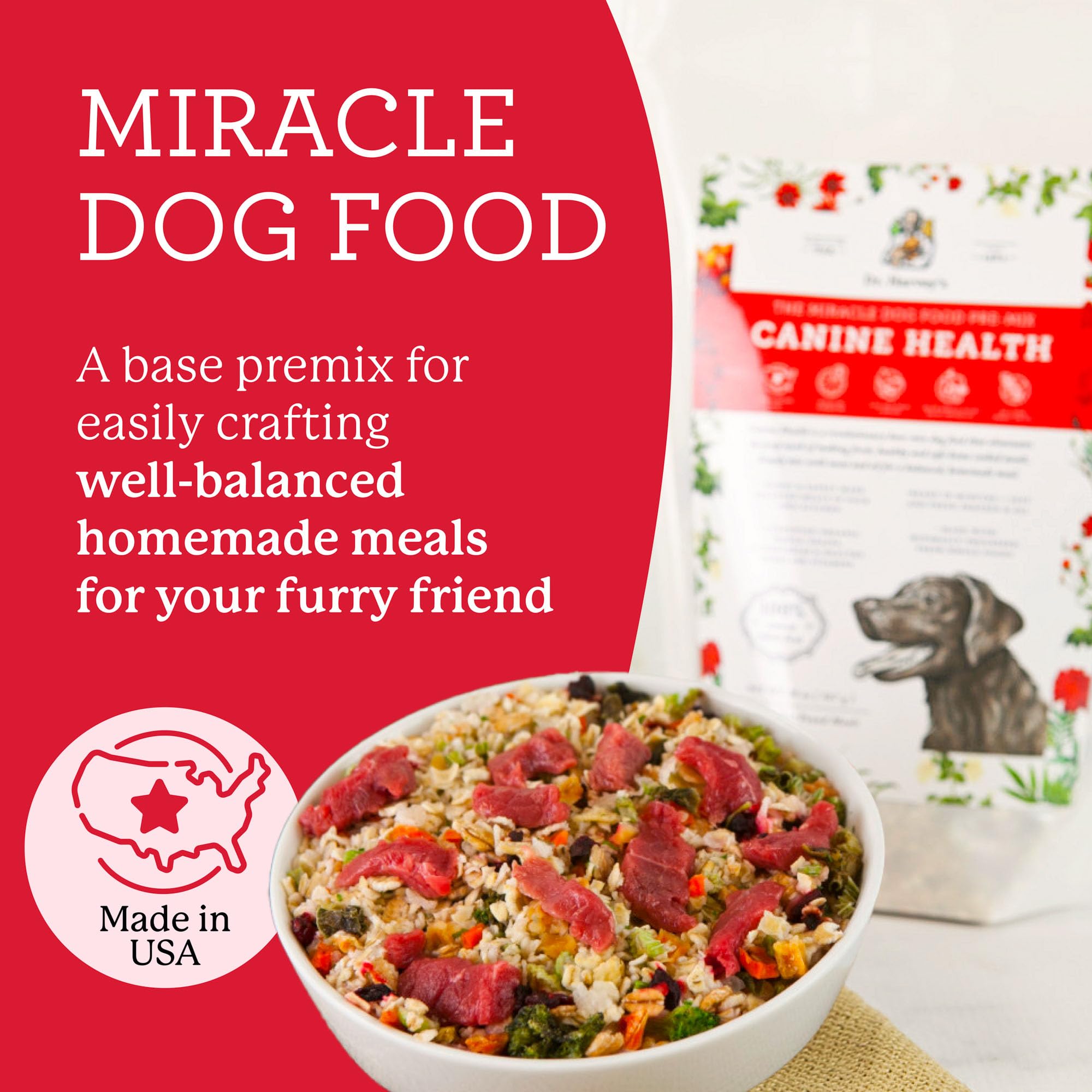Dr. Harvey's Canine Health Miracle base-mix hydratisée en préparation rapide pour chien