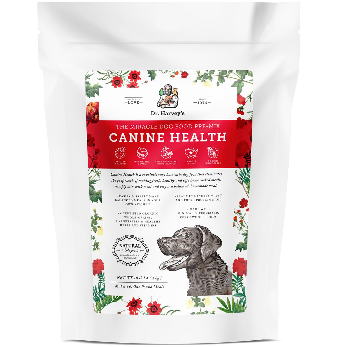 Dr. Harvey's Canine Health Miracle: légumes déshydratés, nutrition complète.