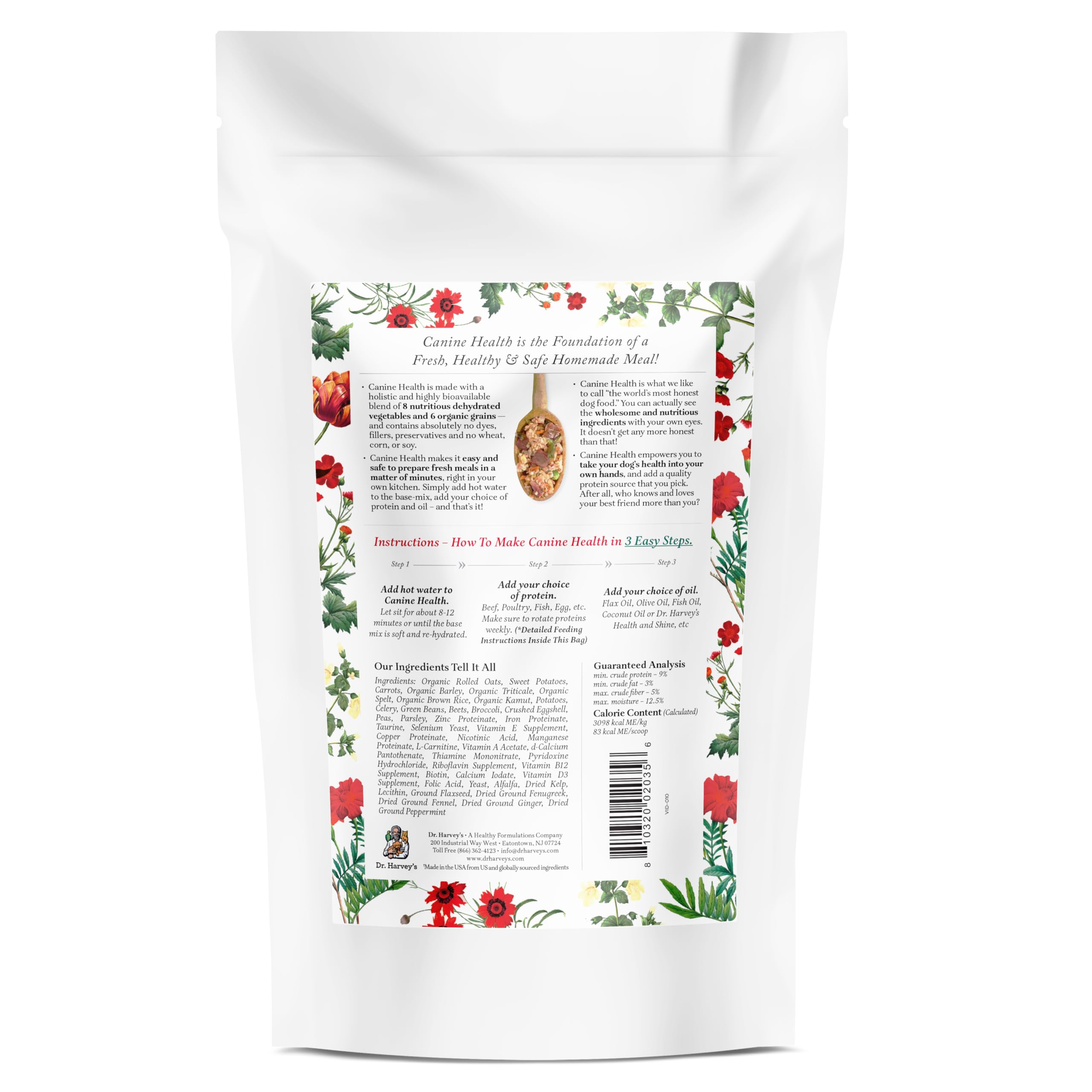 Dr. Harvey's Canine Health Miracle format essai 6-5oz pratique pour tester avec votre chien