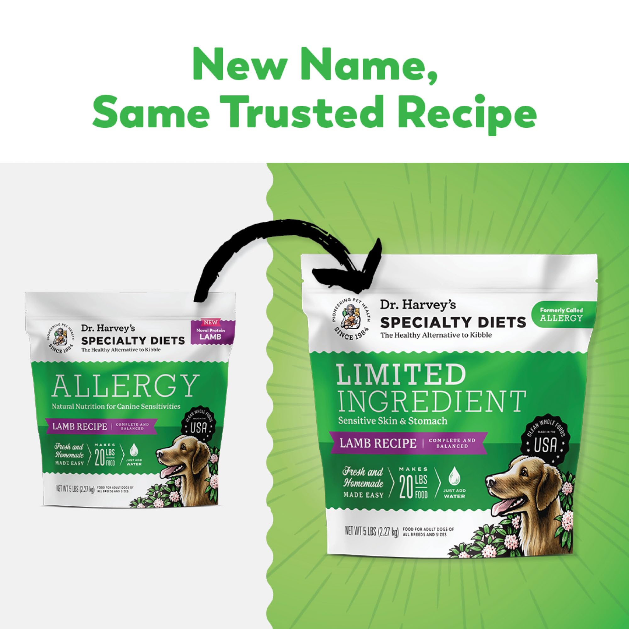 Dr. Harvey's Diete Specialisee Ingredients Naturels Agneau - ingredients simples et digestes