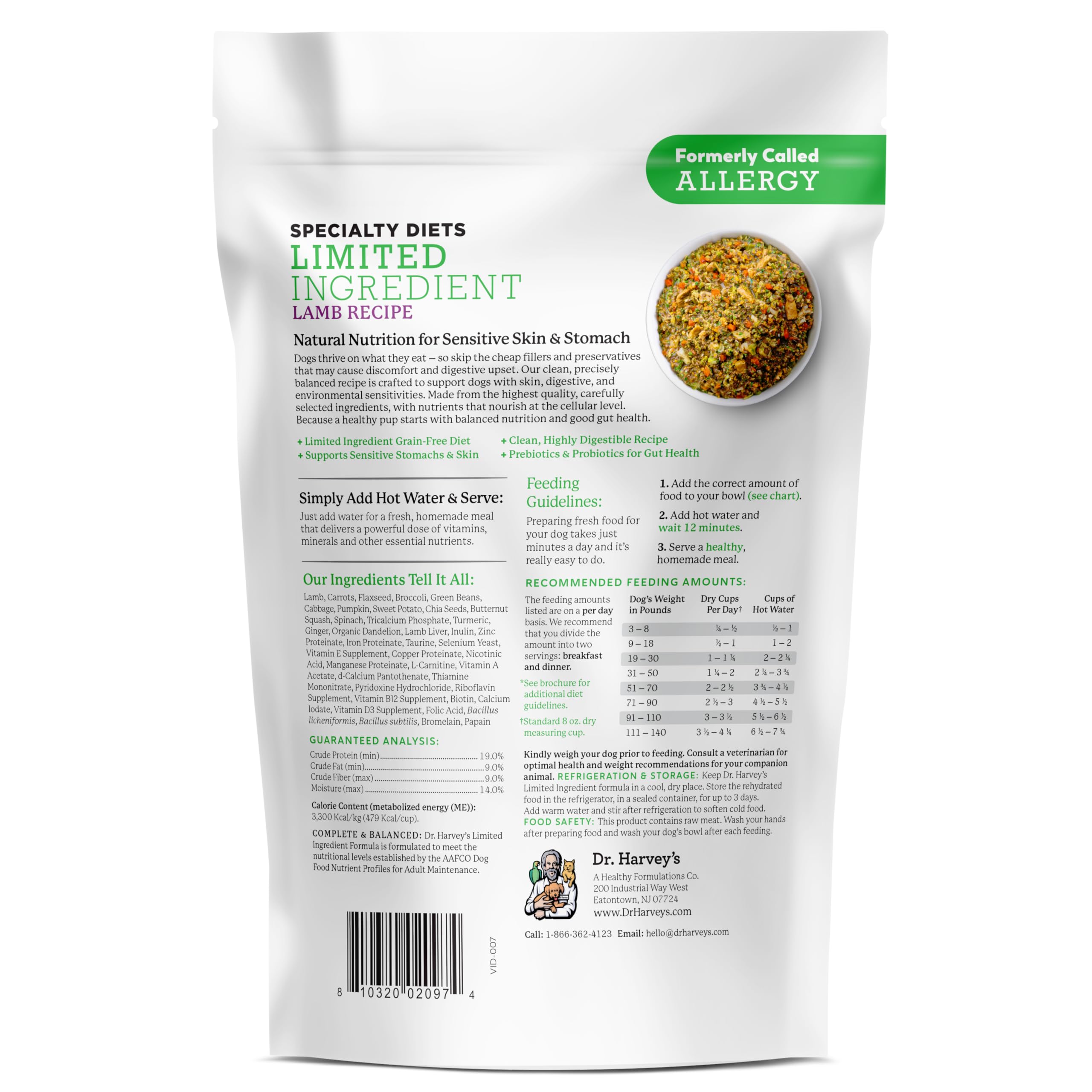 Dr. Harvey's Diete Specialisee Nutrition Equilibree - repas naturel et equilibré