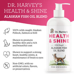 Dr. Harvey's Health & Shine: étiquette USA et sans OGM pour une traçabilité fiable.