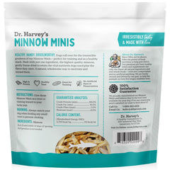Friandises naturelles Dr. Harvey's Minnow Minis pour chiens, riches en protéines et Oméga-3.