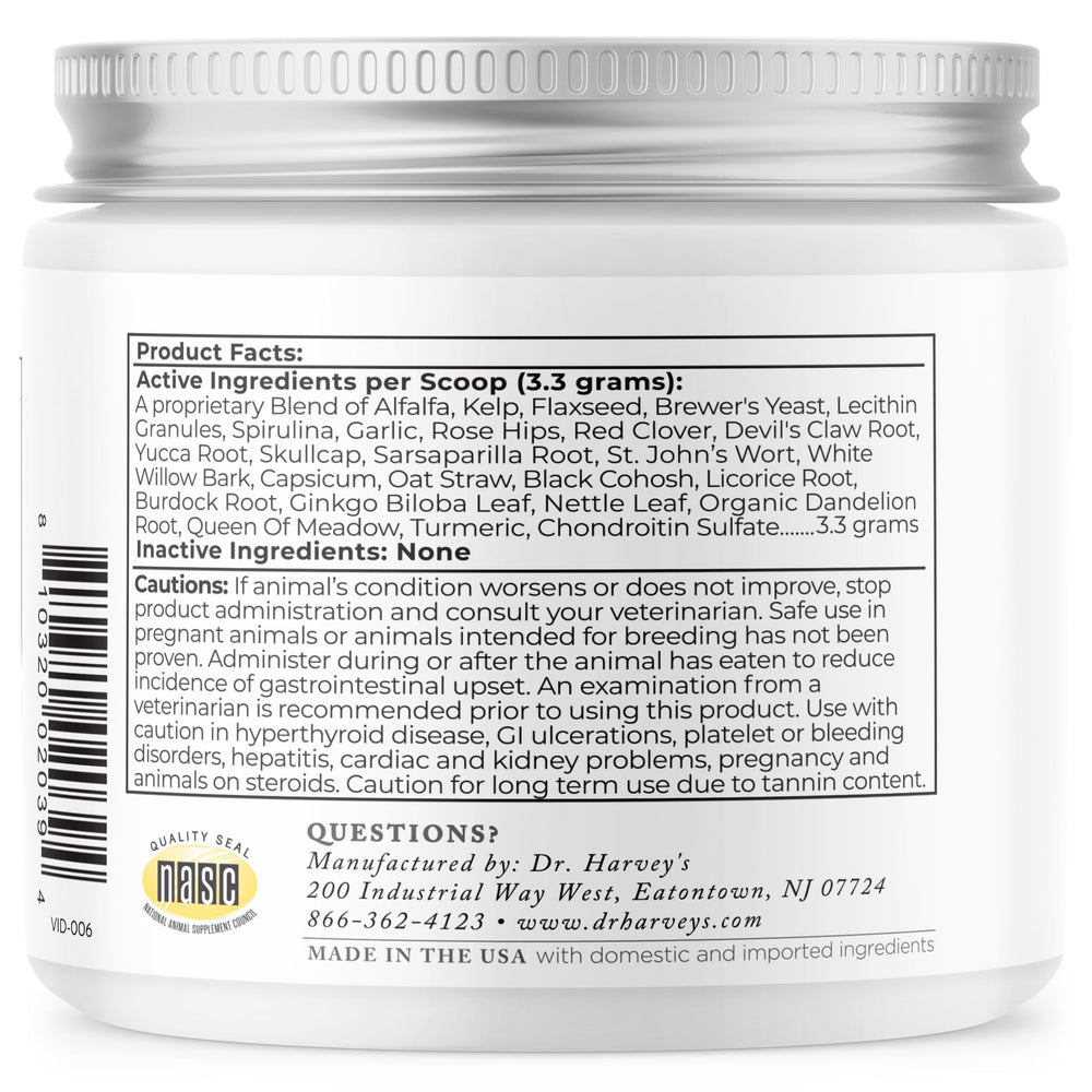 Dr. Harvey's Ortho-Flex, dosage quotidien, intégration facile à la routine.