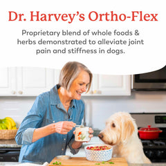 Dr. Harvey's Ortho-Flex, ingrédients naturels, formulation complète pour le bien-être articulaire.