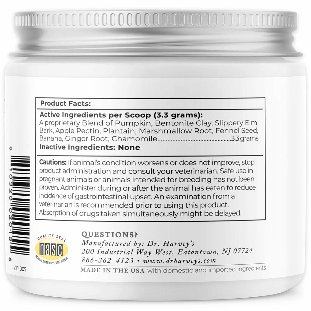 Produit fabriqué aux États-Unis, Dr. Harvey's Runs Be Done pour chiens.