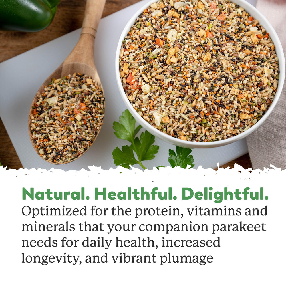 Sans additifs ni colorants Dr. Harvey's, alimentation naturelle pour perroquets.