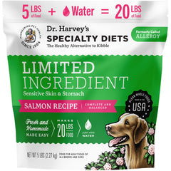 Emballage Dr. Harvey's Saumon Recette pour chiens sensibles et prêt à l’emploi