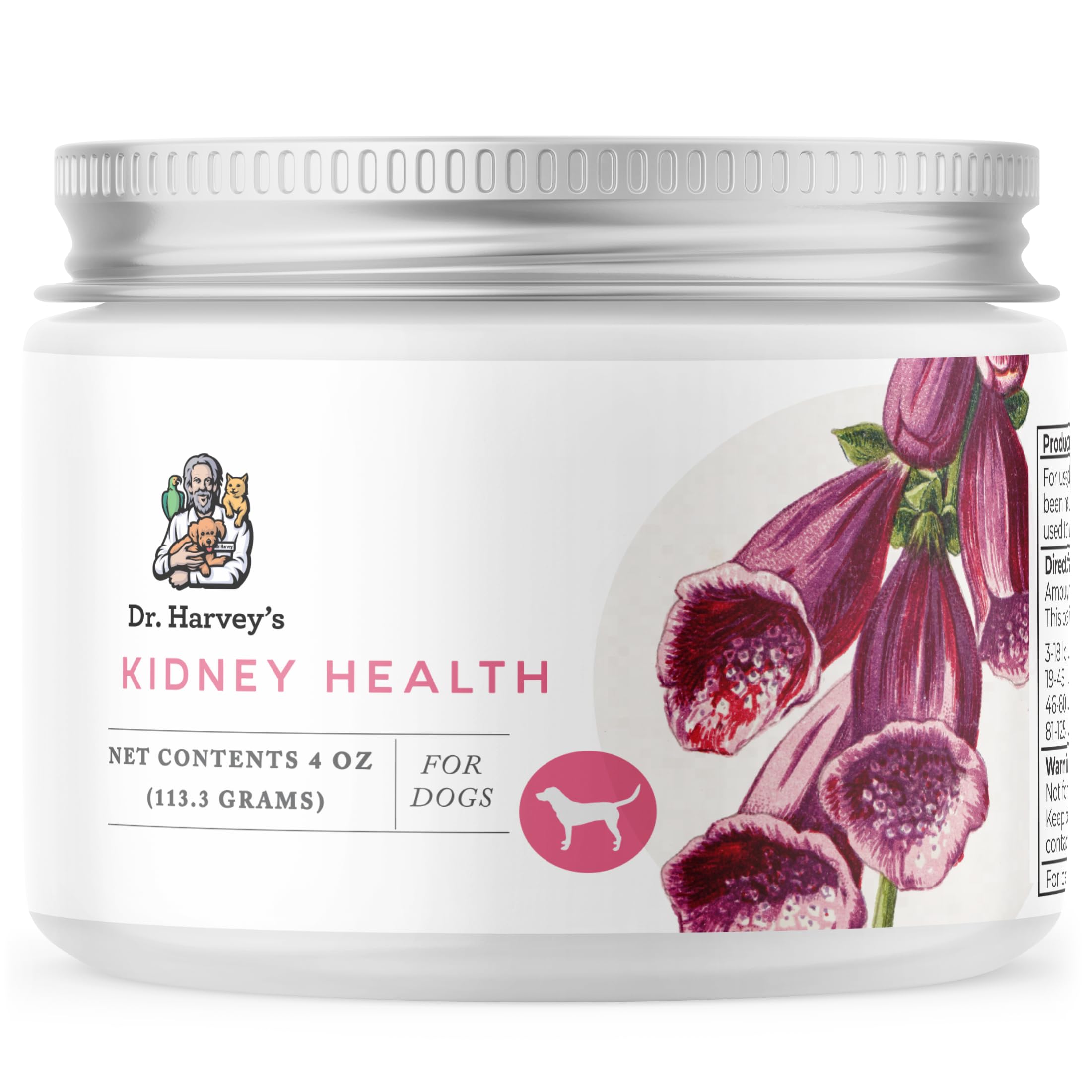 Dr. Harvey's Soutien rénal pour chien en bouteille.