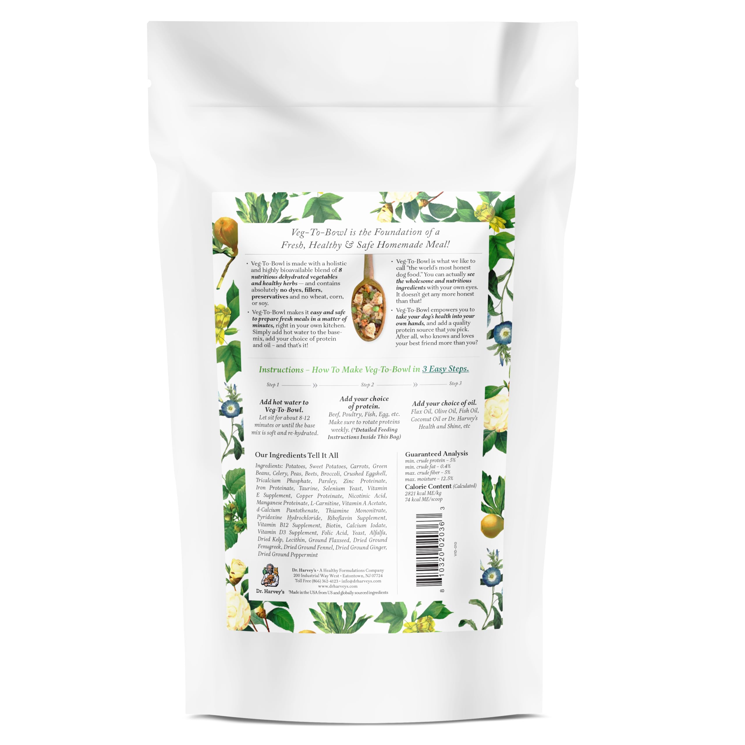 Sachet d’essai Veg-to-Bowl 6,5 oz, idéal pour tester avant achat.