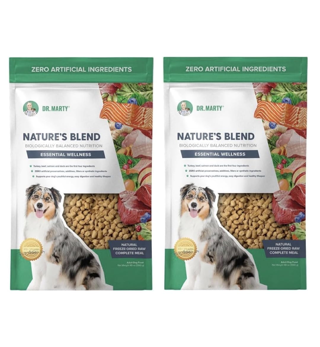 Dr. Marty alimentation crue lyophilisée pour chien, pratique et nutritive.