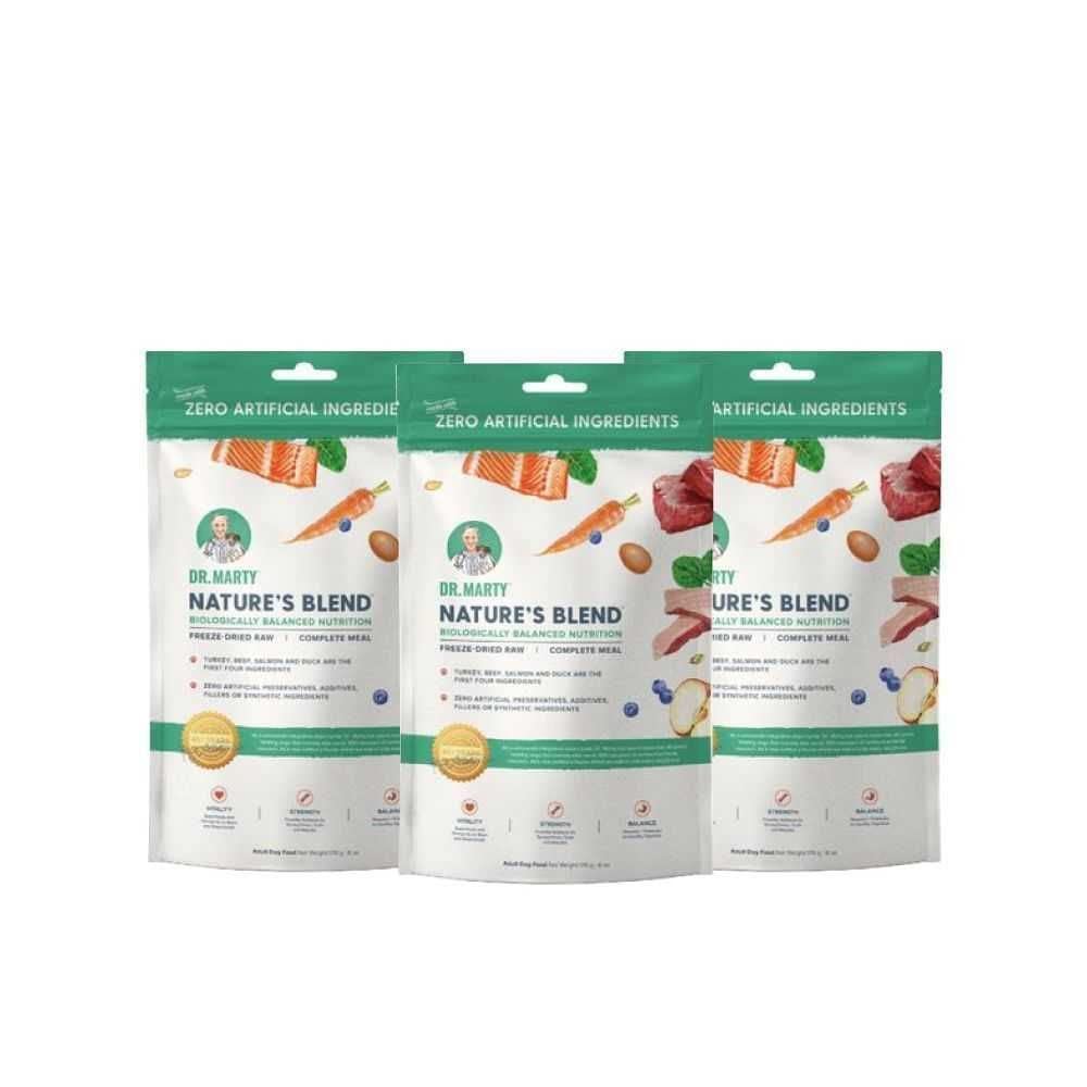 Dr. Marty Mélange Naturel – nourriture lyophilisée au poisson, pratique et savoureuse pour chiens.
