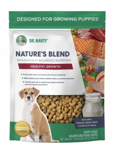 Dr. Marty Nature's Blend alimentation chiot séchée lyophilisée, soutien croissance et énergie