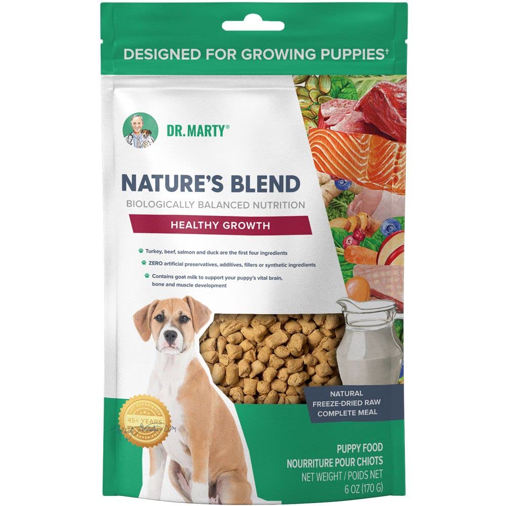 Dr. Marty Nature's Blend pour chiot — croquettes sèches qui soutiennent le développement et l'énergie.