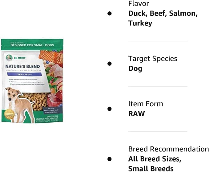 Bol dégustation Dr. Marty Nature's Blend repas équilibré pour chien de petite race.