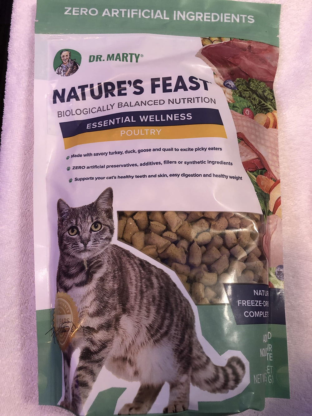 Dr. Marty Nature's Feast nourriture chat sèche poulet, soutien peau et digestion