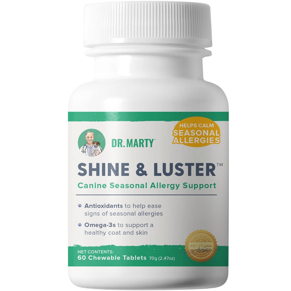 Dr. Marty Shine & Luster gommes pour chien, soutien potentiel des allergies saisonnières