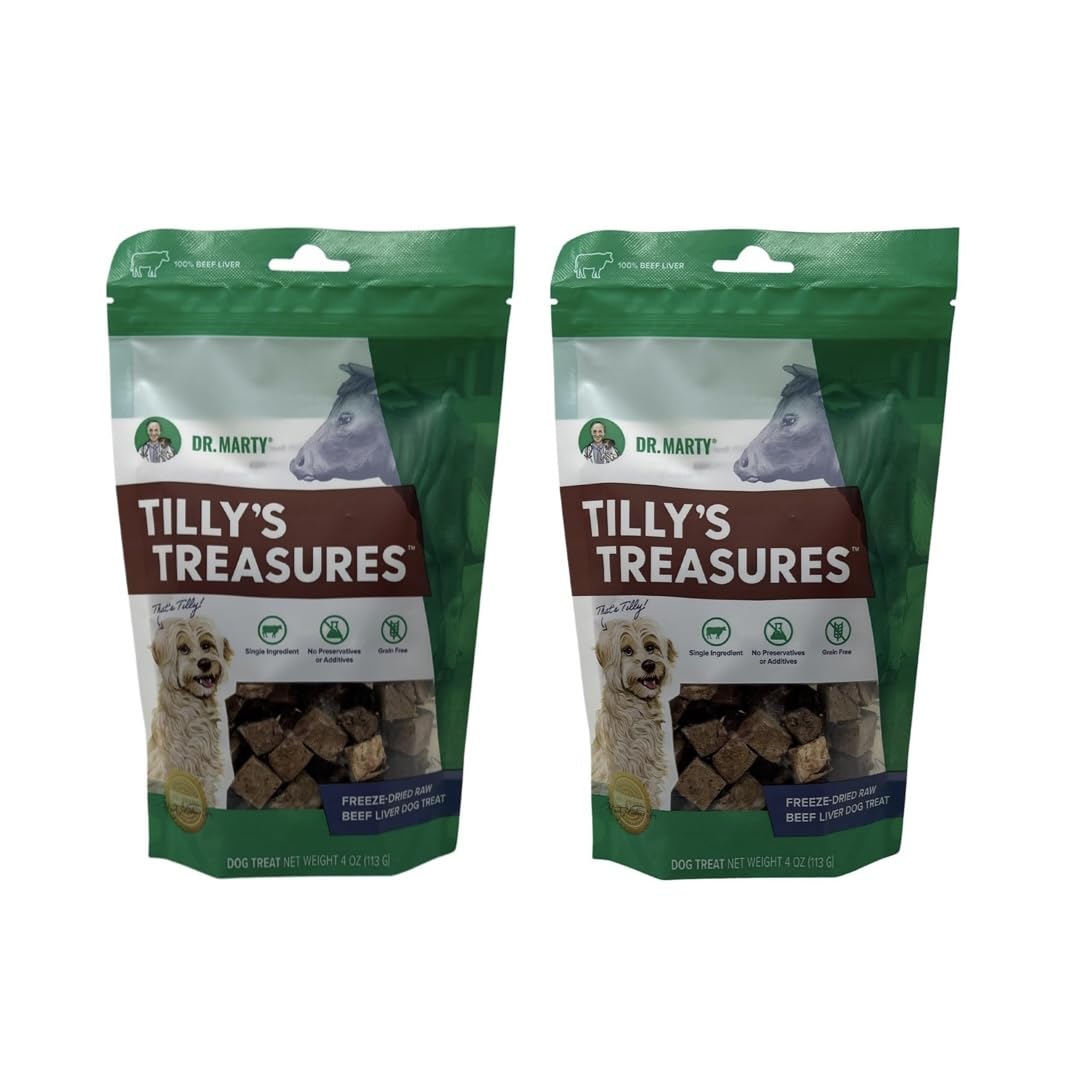 Dr. Marty Tilly's Treasures friandise foie de boeuf pour chien, récompense savoureuse