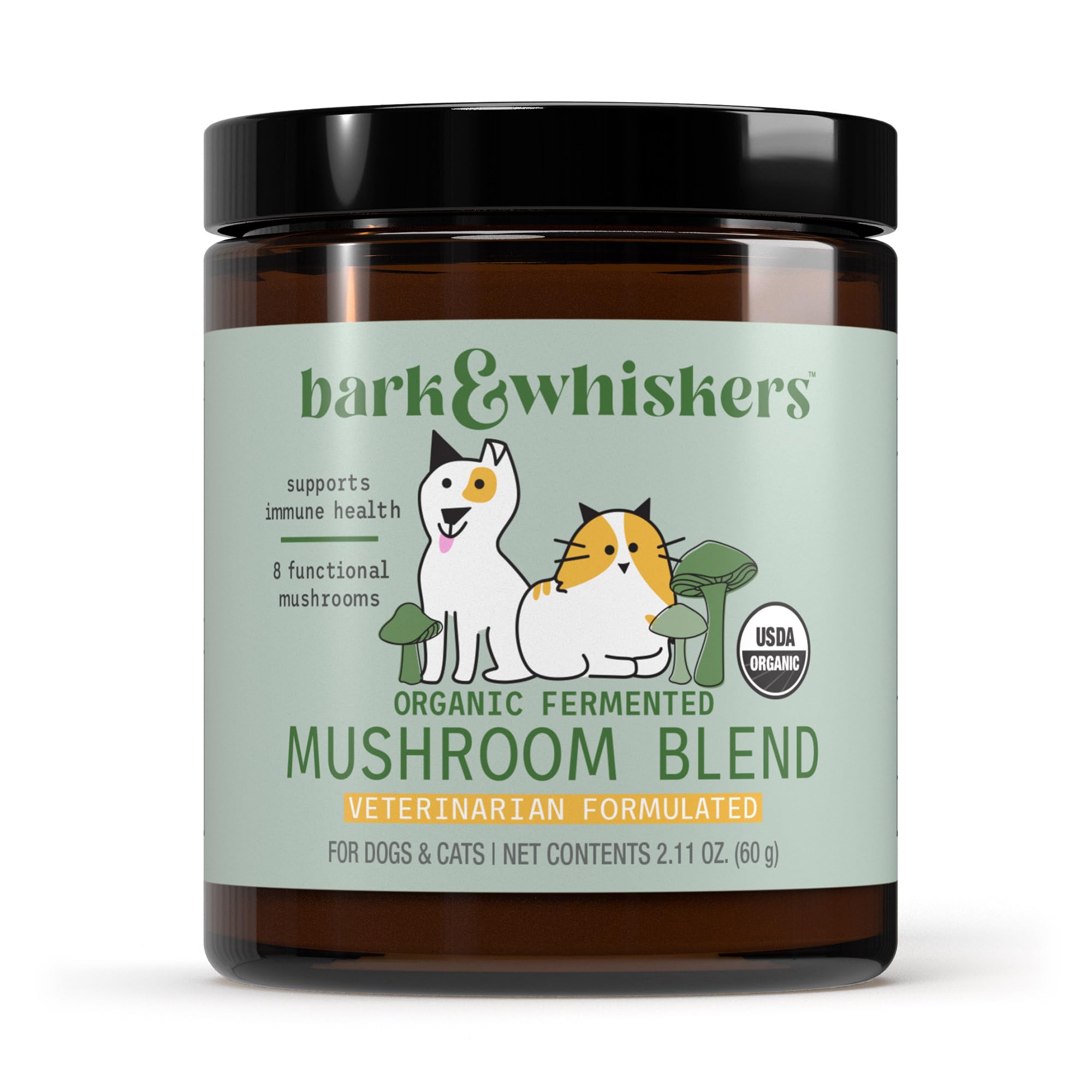 Dr. Mercola Bark & Whiskers – bouteille-poudre: soutien digestif potentiel pour chiens et chats