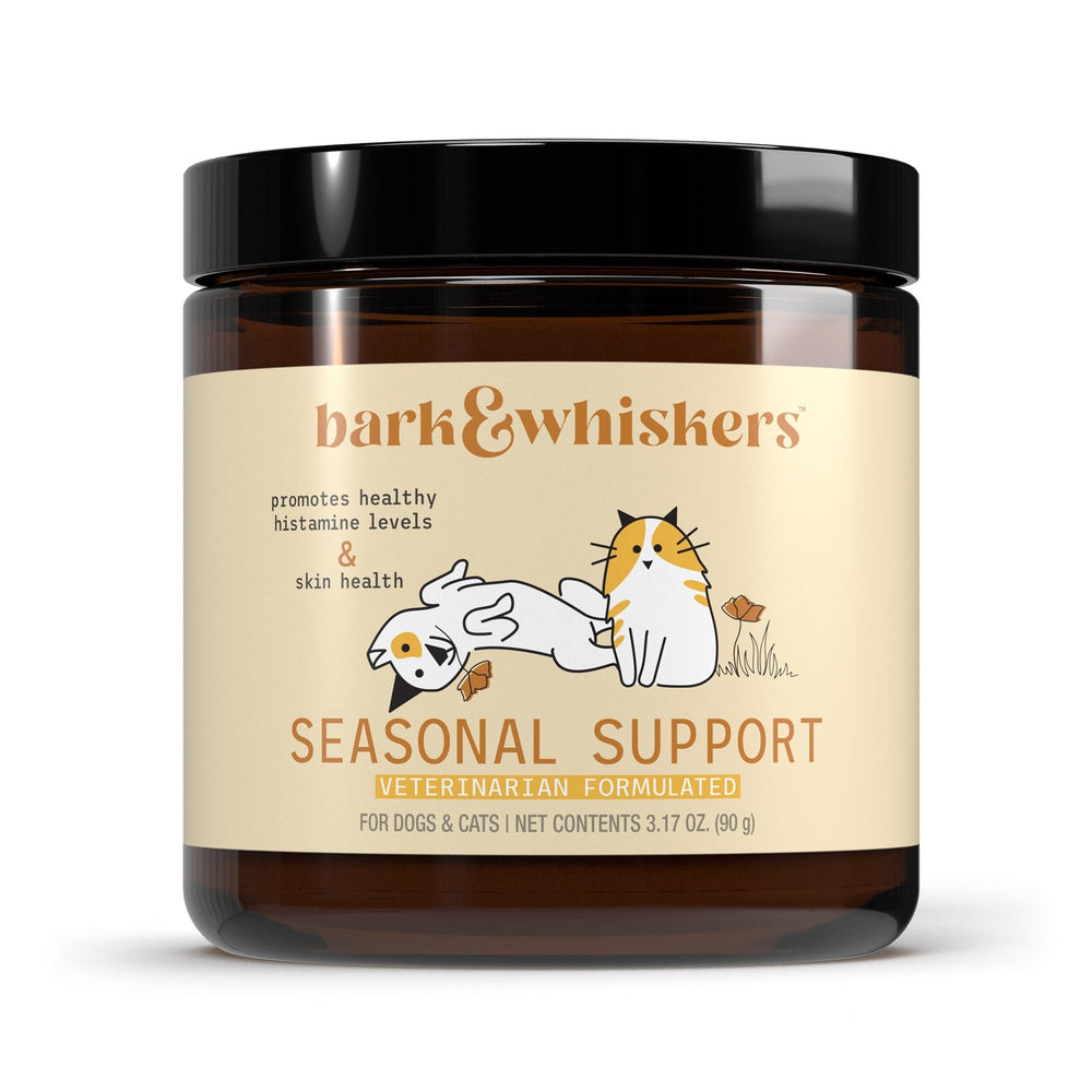Bouteille Bark & Whiskers de Dr. Mercola pour le soutien saisonnier des animaux.