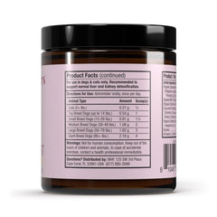 Dr Mercola Bark et Whiskers Detox Support, emballage soigné et pratique pour l’usage quotidien.
