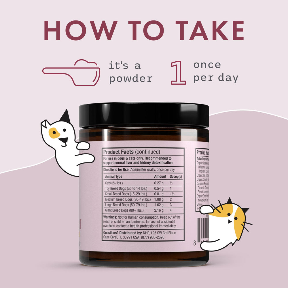 Dr Mercola Bark et Whiskers Detox Support, peut soutenir l’urinaire et la réponse immunitaire.