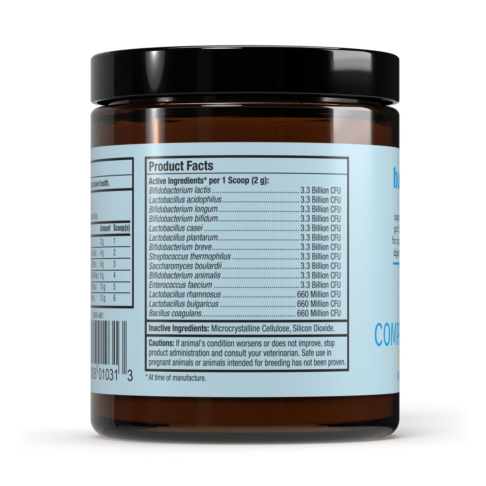Dr. Mercola Bark & Whiskers: Mélange de plus de 10 souches probiotiques, animaux domestiques.