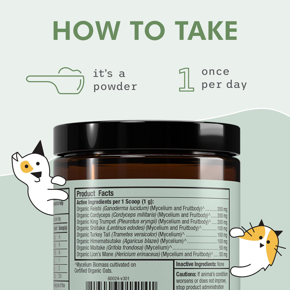 Dr. Mercola Bark & Whiskers – texture-naturelle: poudre fine et facile à mélanger dans la nourriture