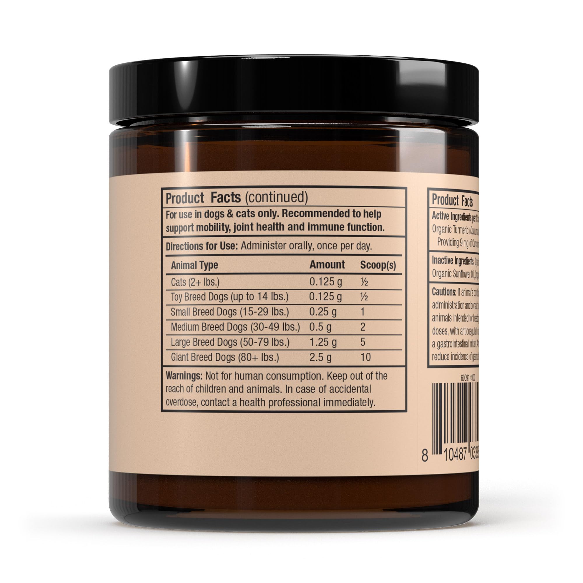 Dr. Mercola Bark & Whiskers Curcumin, suspension colloïdale favorisant la biodisponibilité