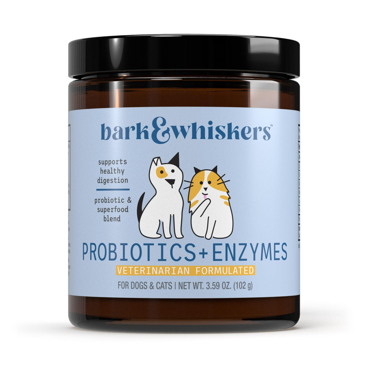 Dr. Mercola Bark & Whiskers dosettes digestives soutenant l'intestin des animaux