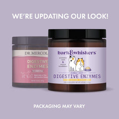 Dr. Mercola Bark & Whiskers: doseur saupoudrage sur nourriture pour une utilisation simple.