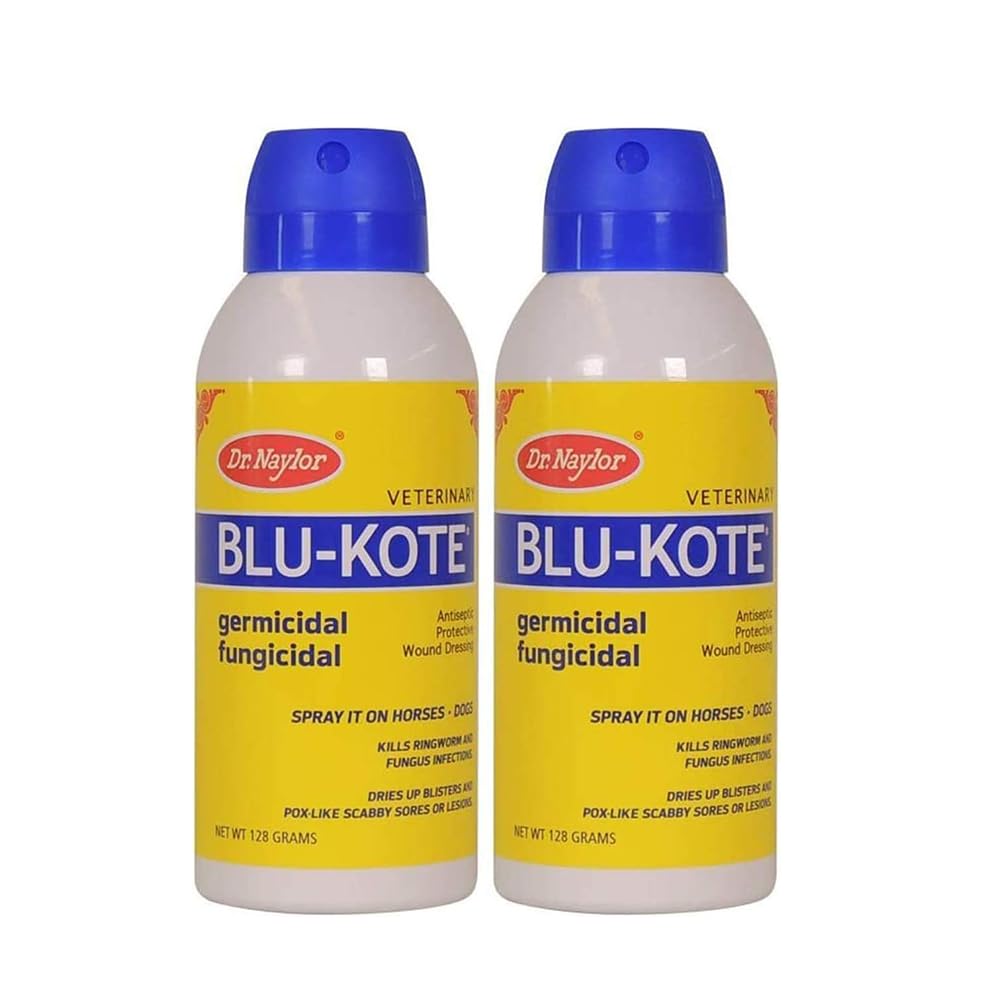 Blu-Kote Dr. Naylor, aérosol 128 g, pack de 2, pratique pour soins rapides.