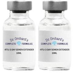 Étiquette claire Dr. Orchard's sur l'extenseur canin, traçabilité facilitée.