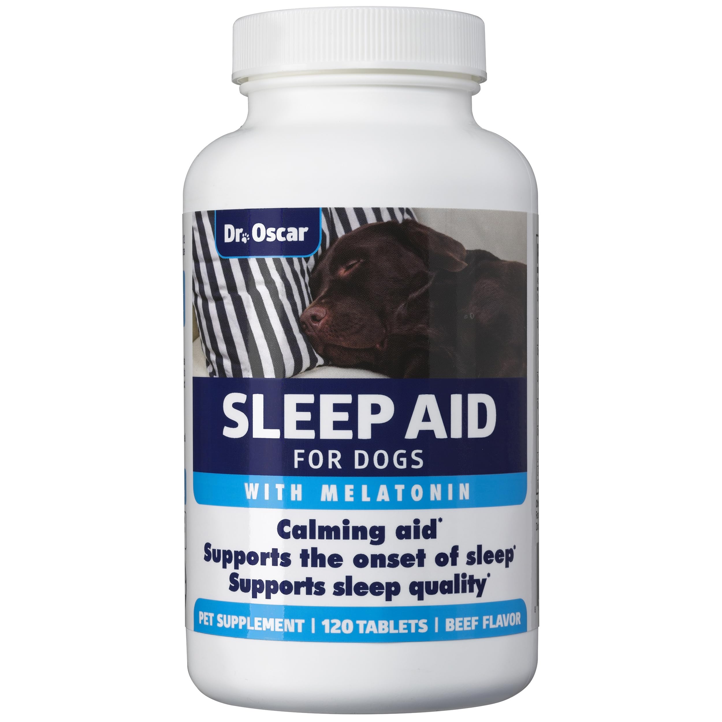 Dr. Oscar Aide Sommeil pour chien - bouteille, soutien potentiel au cycle de sommeil nocturne.