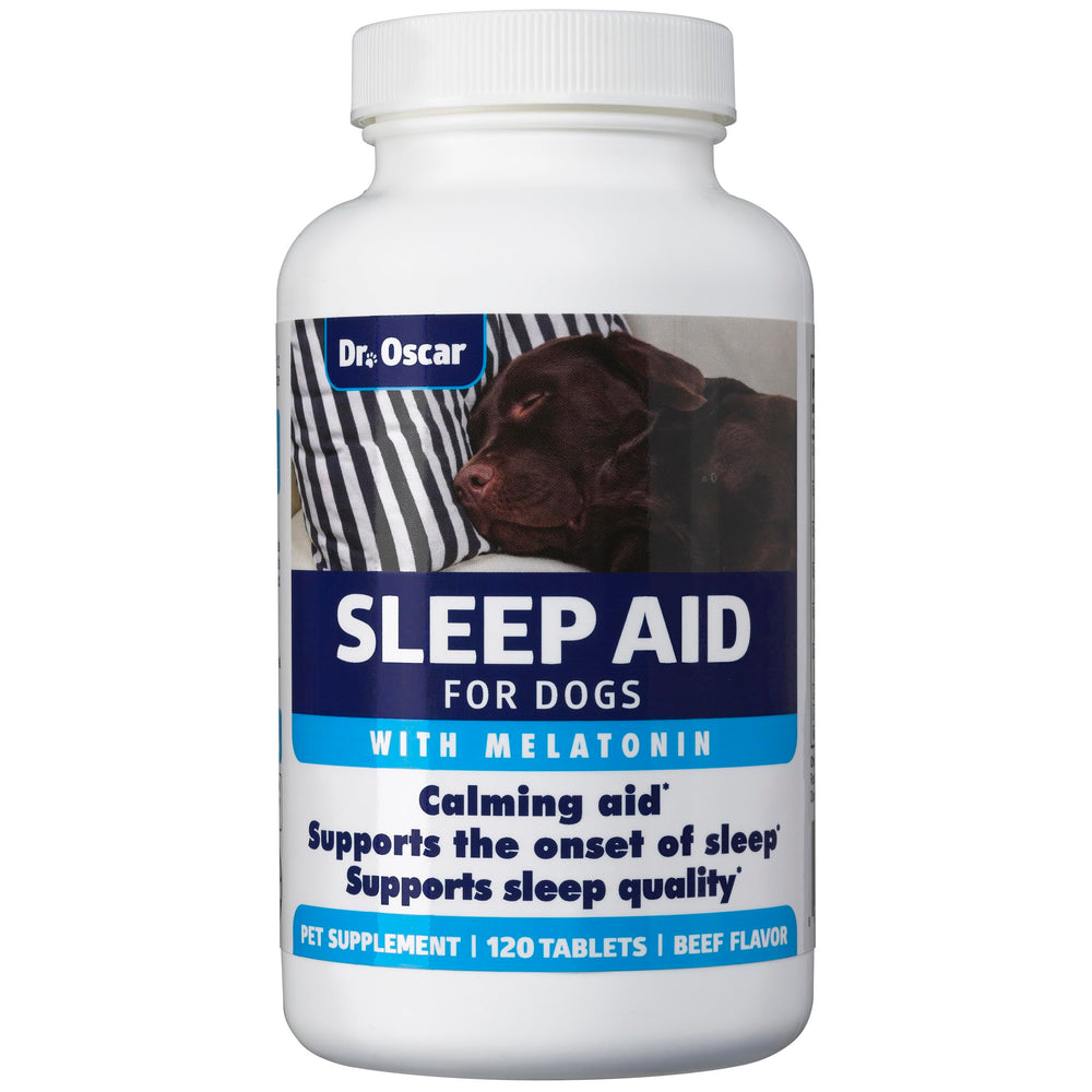Dr. Oscar Aide Sommeil pour chien - bouteille, soutien potentiel au cycle de sommeil nocturne.