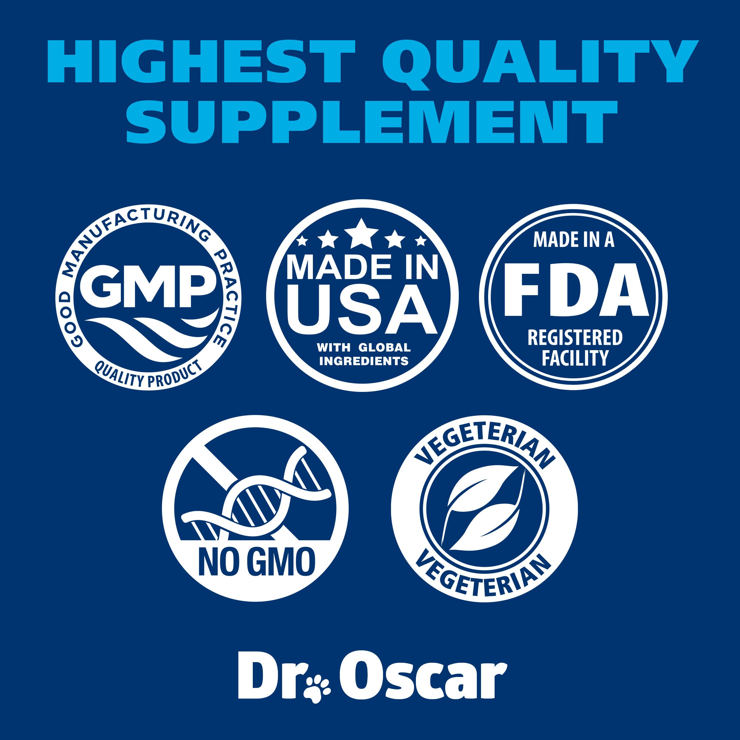 Dr. Oscar Aide Sommeil chien - sans soja, gluten, blé ni arachides.