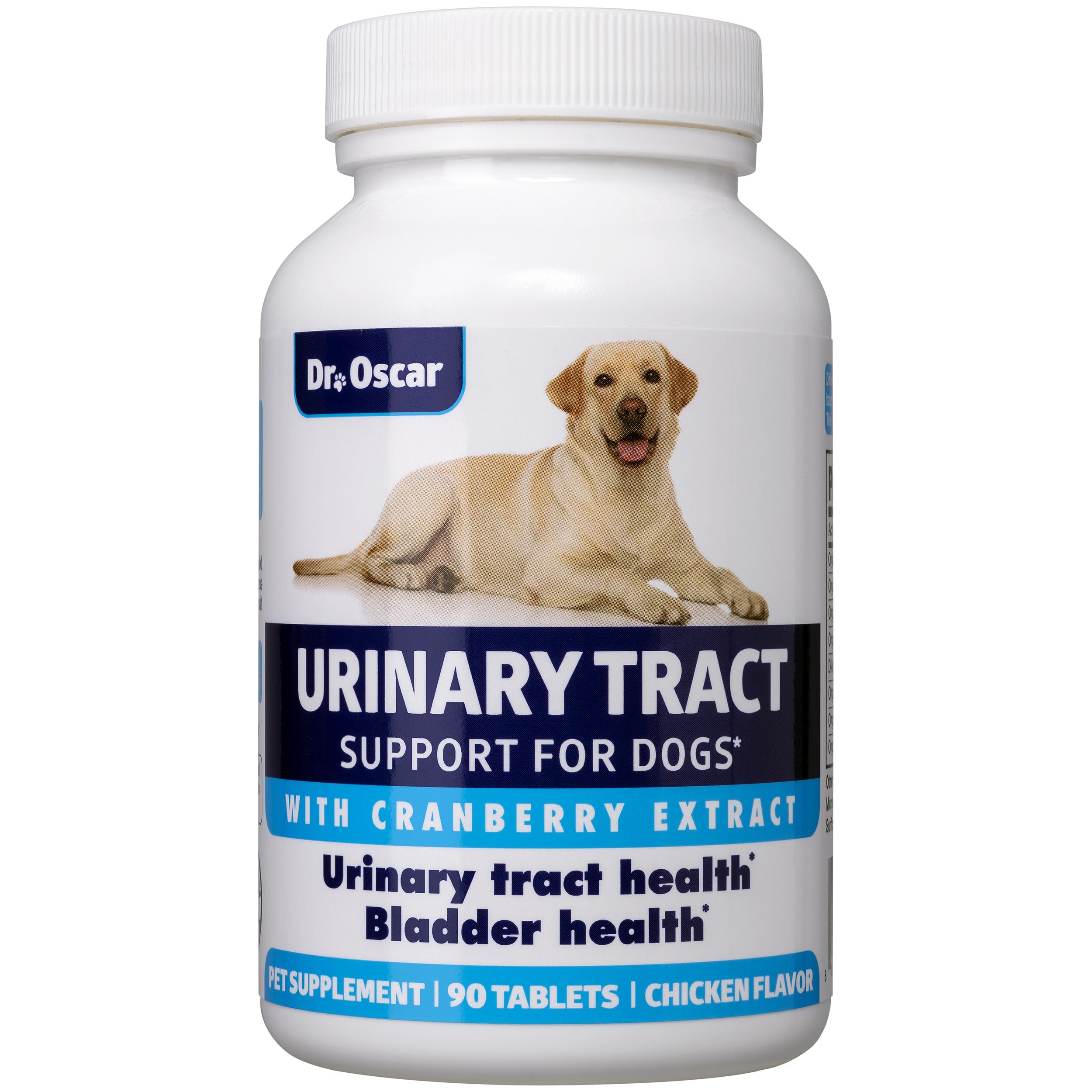 Dr Oscar tablettes uti chien, soutien potentiel pour la fonction urinaire et le confort.