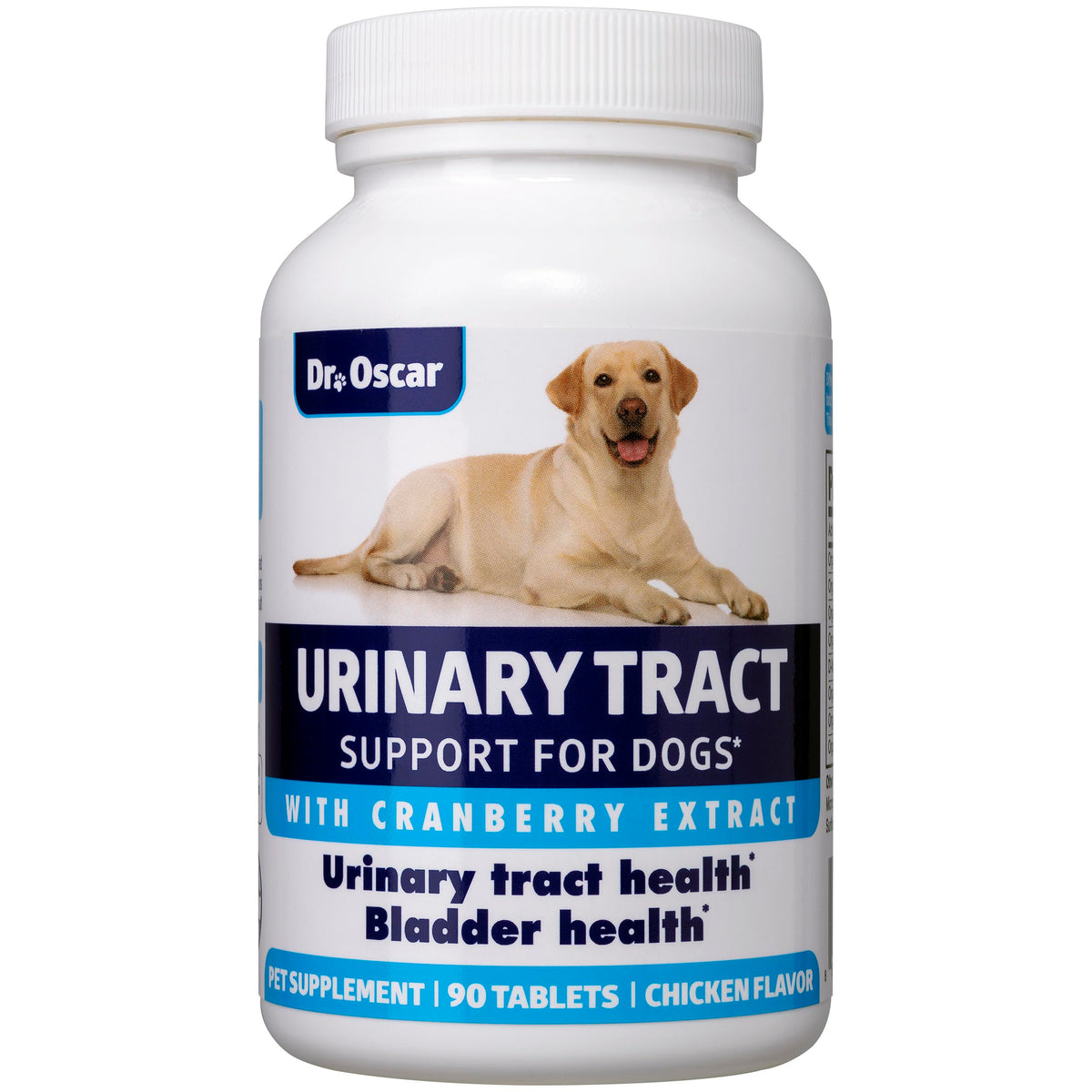 Dr Oscar tablettes uti chien, soutien potentiel pour la fonction urinaire et le confort.