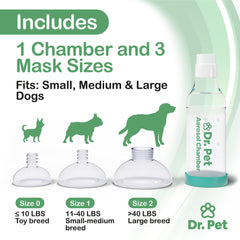 Dr. Pet masque inhalateur chien taille moyenne offre confort et performance.