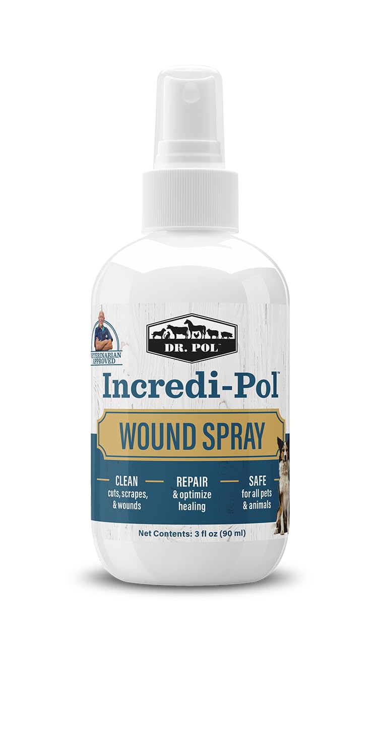 Dr. Pol Incredi-Pol: bouteille soin peau pour une peau saine et sans irritations.