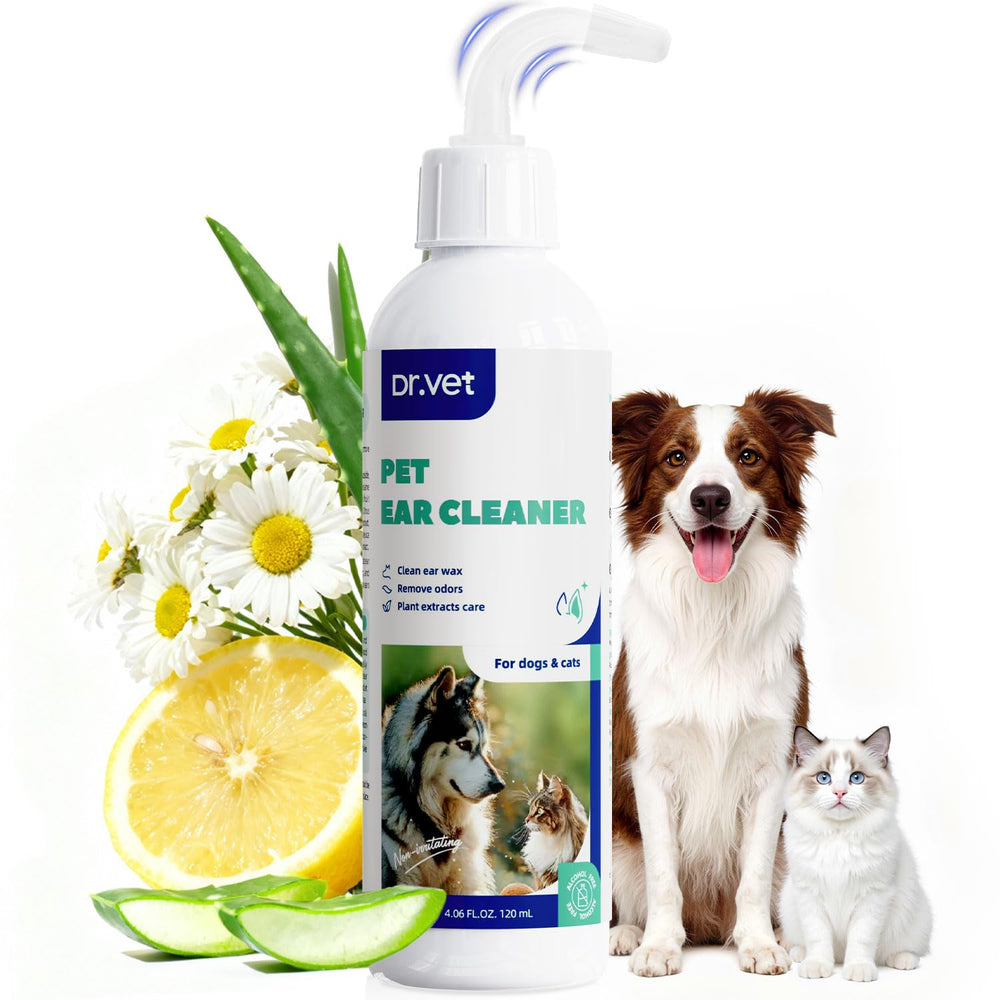 Dr Vet nettoyant oreilles douce: élimine cire et débris en douceur.