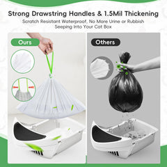 Dranbol sacs-litiere-robot-cordon: fermeture pratique pour élimination propre.