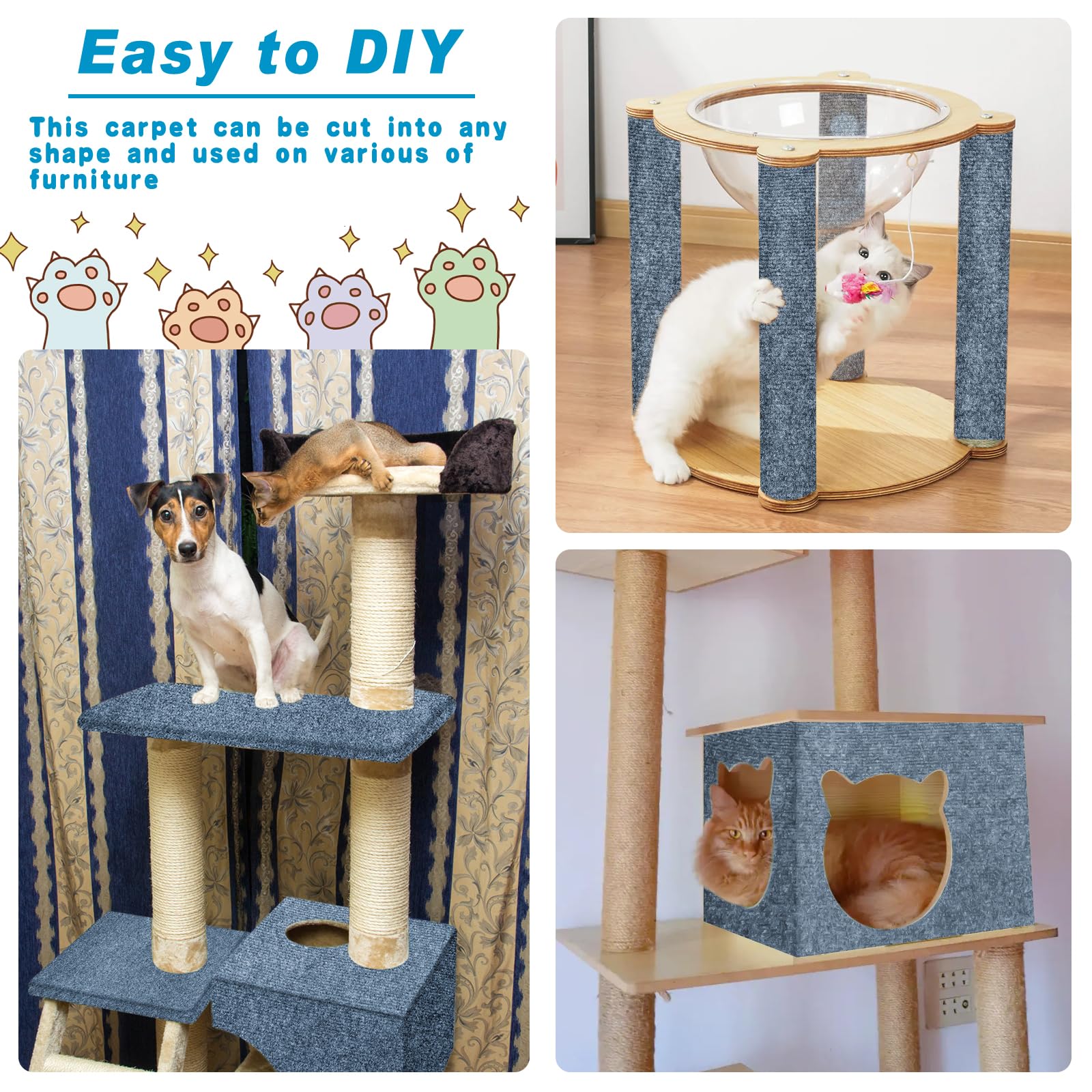 Draupnir Tapis Griffage Chat – protège pieds de meuble et évite les rayures