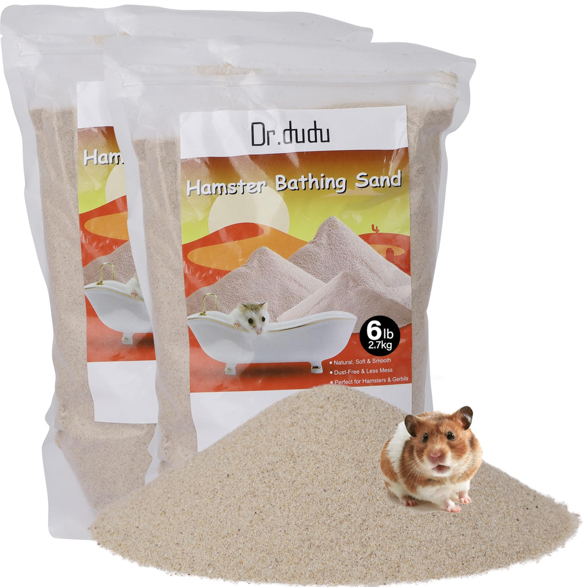DR.DUDU sable-bain hamster désert 12lb facilite le toilettage.