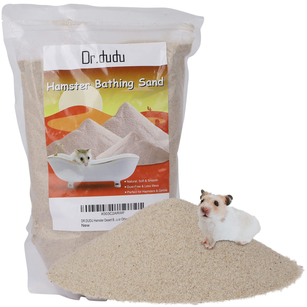 Sable de bain DR.DUDU pour hamster, désert sans poussière, idéal pour un bain doux.