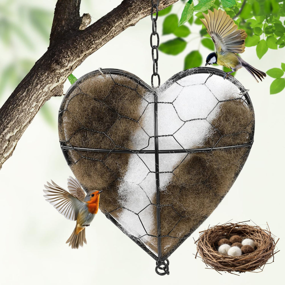DreaVant cœur-nid en alpaga renouvelable offre un abri naturel pour les oiseaux