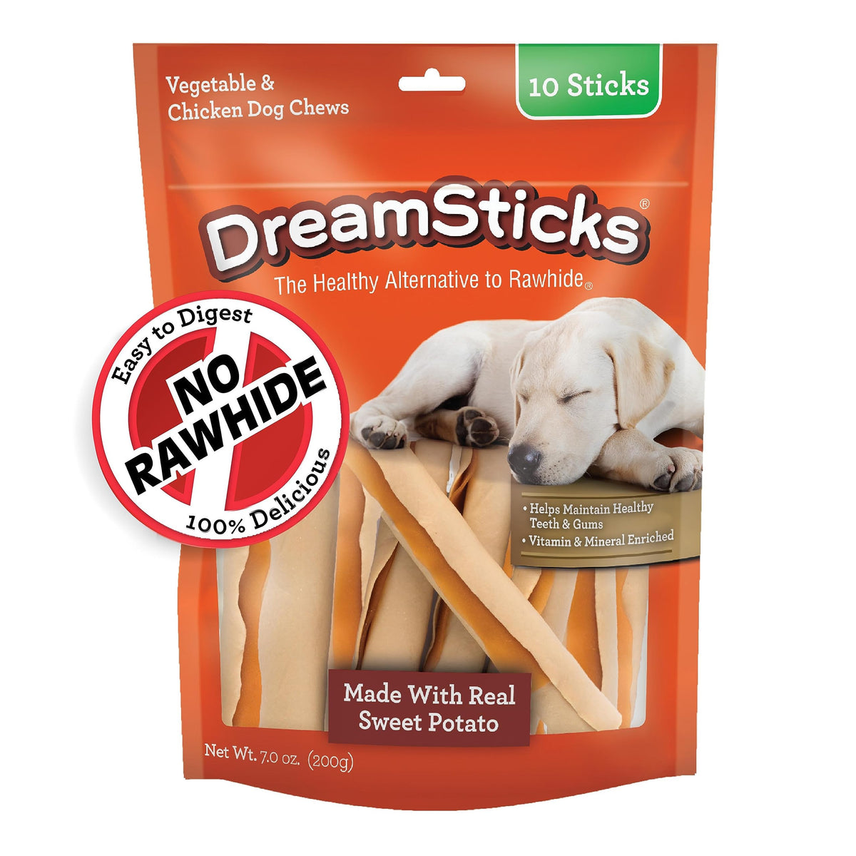 DreamBone batonnets patate-douce – saveur naturelle appréciée par les chiens.