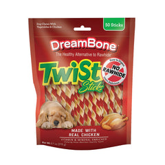 DreamBone batons torsades emballage pratique avec 50 pièces pour friandises quotidiennes.