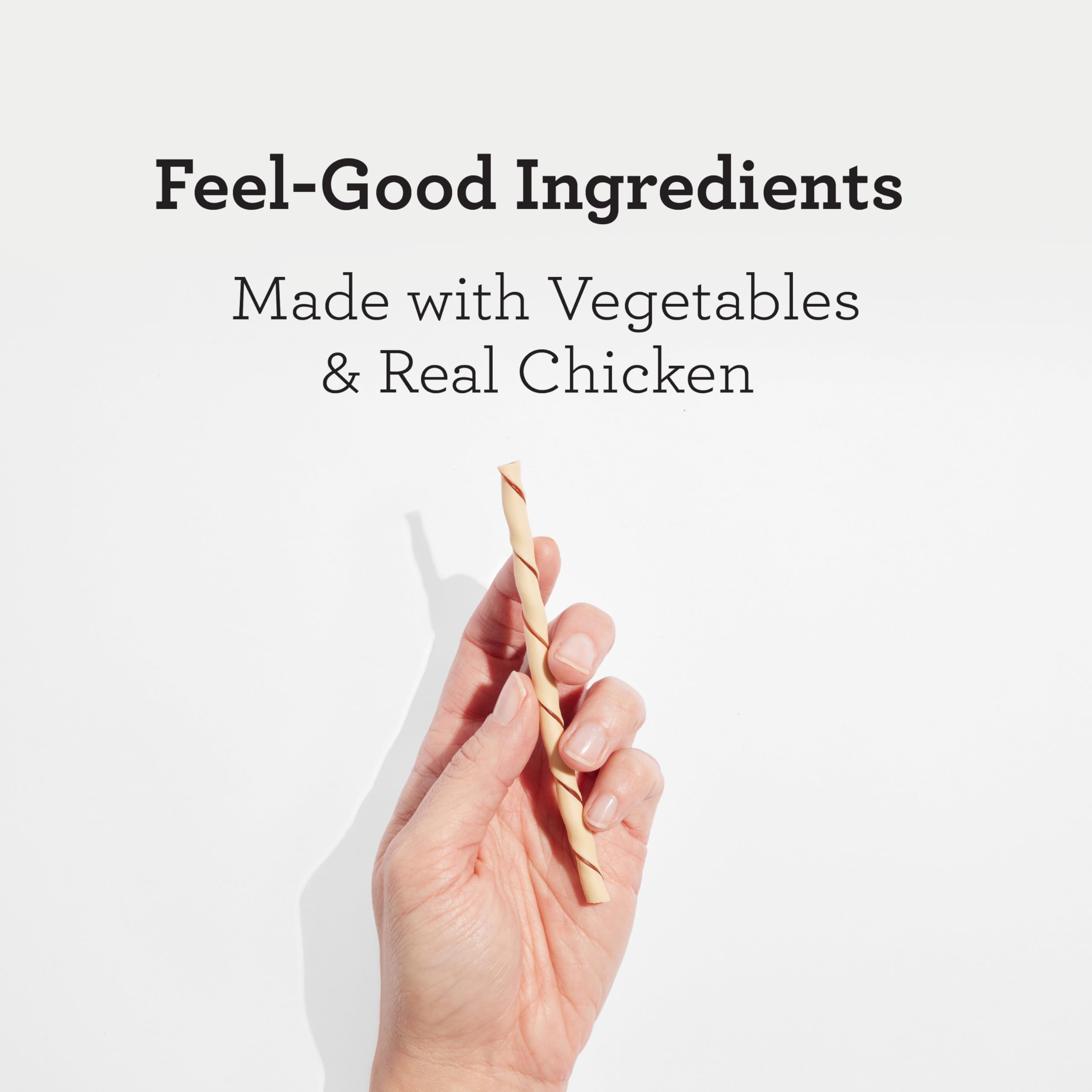 DreamBone batons torsades: ingrédients poulet et légumes, friandise savoureuse et naturelle.