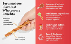 DreamBone CollaYUMS Twists Plus collagène de type II, soutien potentiel pour les articulations.